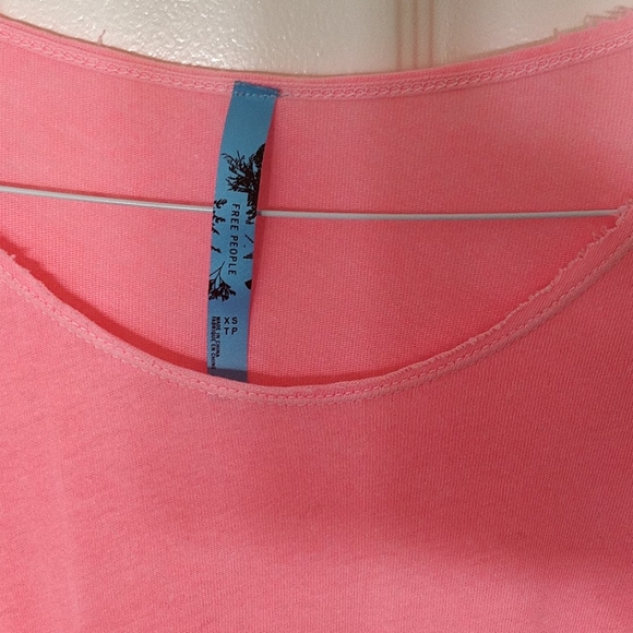 Free people florescent pink long sleeve tshirt - Picture 2 of 4